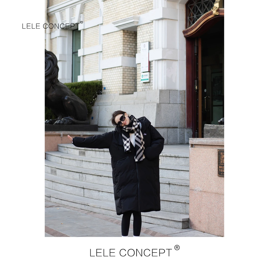 LELE CONCEPT |「夭夭」款连帽抽带鹅绒服Y0465