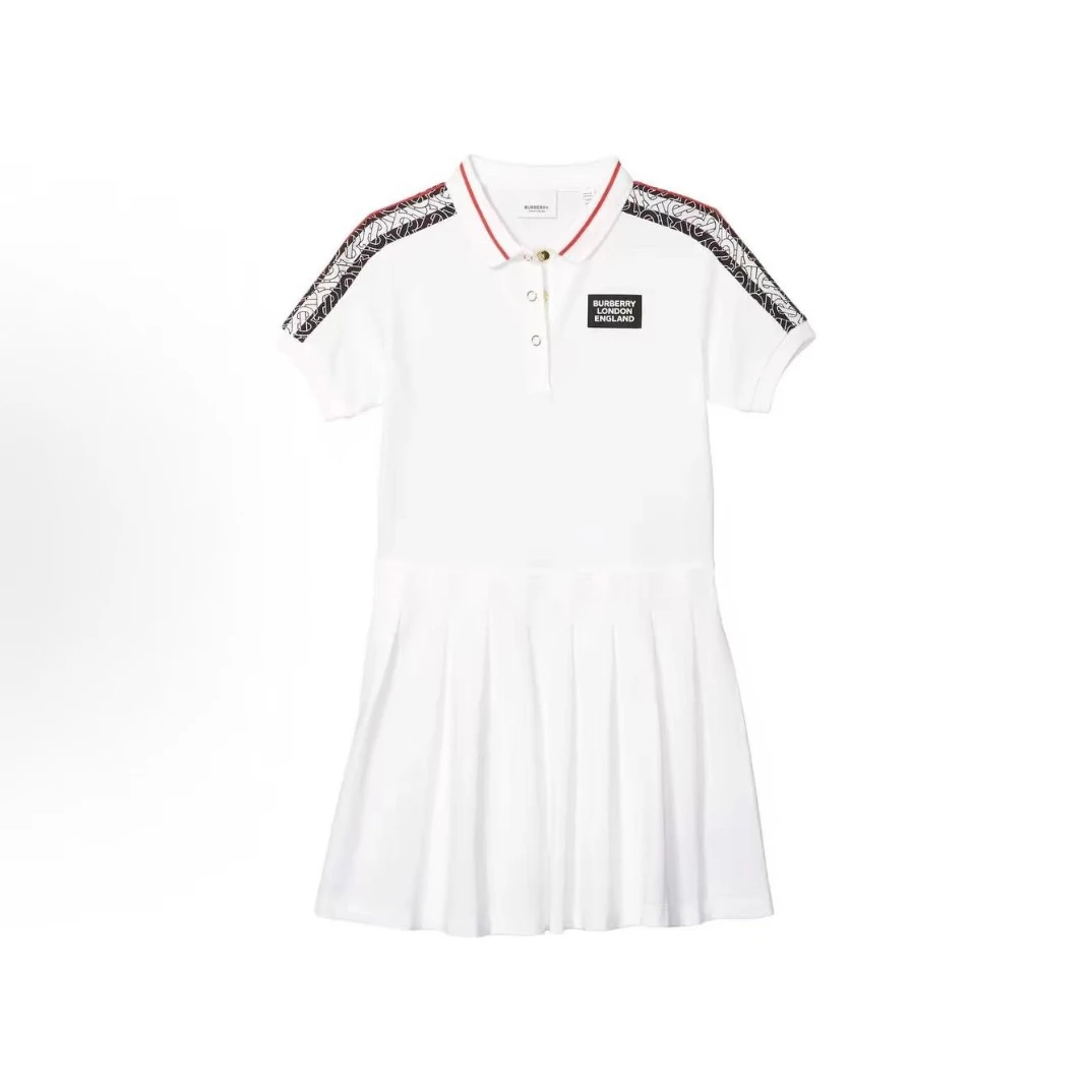 99新 BURBERRY/博柏利 字母logo连衣裙/12Y/A04005