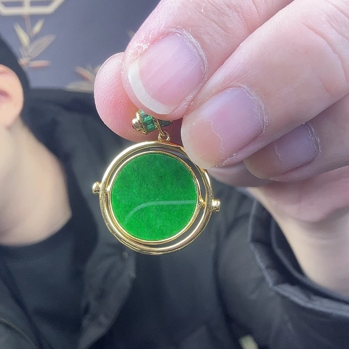 翡翠吊坠(不含链)银S925镶嵌特价 新年