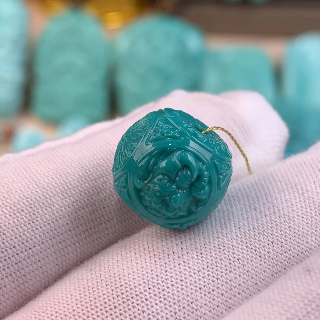 绿松石未镶嵌象神老型卡14