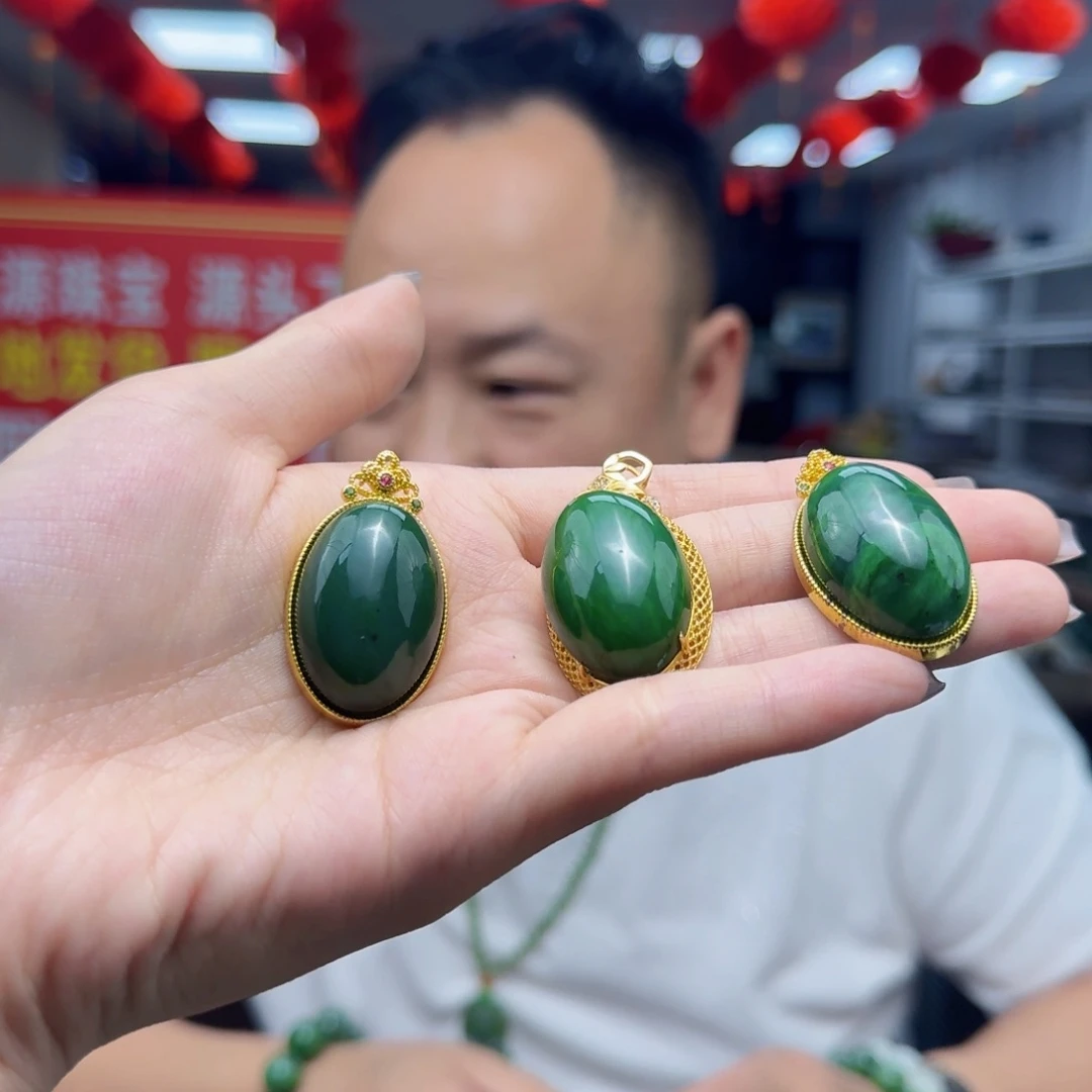 银S925镶嵌戒指和田玉
