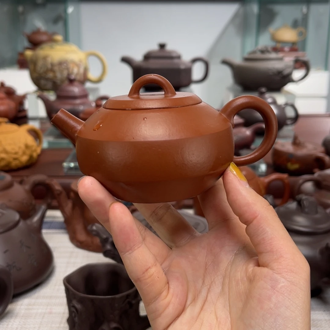 紫砂茶壶朱泥 圆器