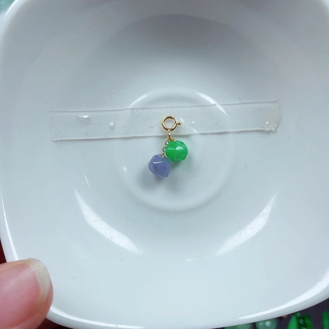 翡翠18K金镶嵌手链天然缅甸翡翠A货卡