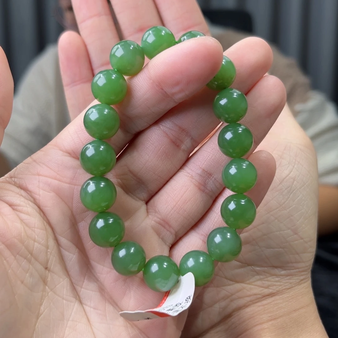 程***雪和田玉未镶嵌手串天然和田玉卡12