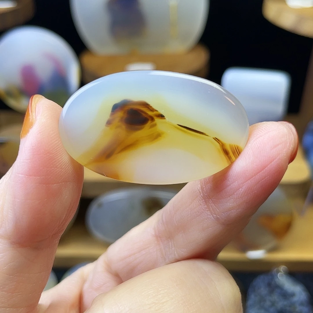 玛瑙/玉髓未镶嵌吊坠