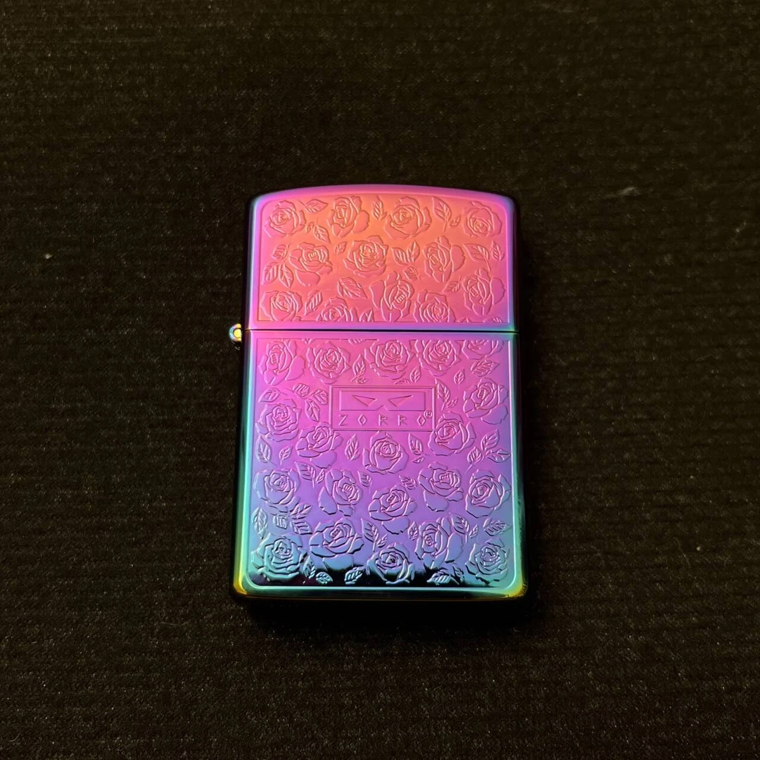 ZORRO佐罗幻彩玫瑰官二代密封油仓防风创意煤油打火机送礼礼物