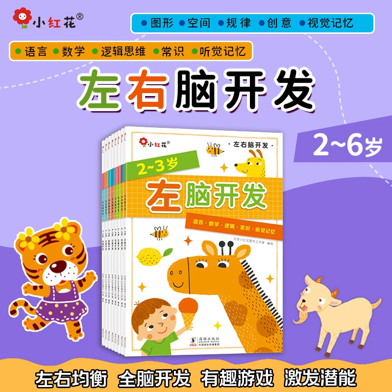 小红花左右脑开发0-3 3-6岁早教启蒙教材书