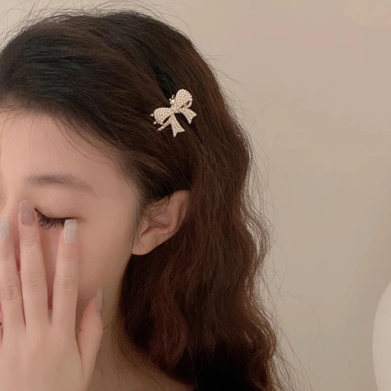 高级感锆石蝴蝶鸭嘴夹子可爱少女刘海发夹女侧边精致发卡超仙