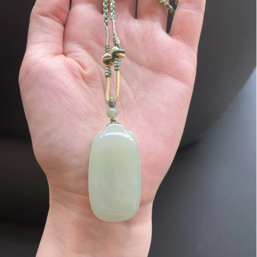 天然和田玉无事牌厚装无事牌和田玉晴水无事牌吊坠