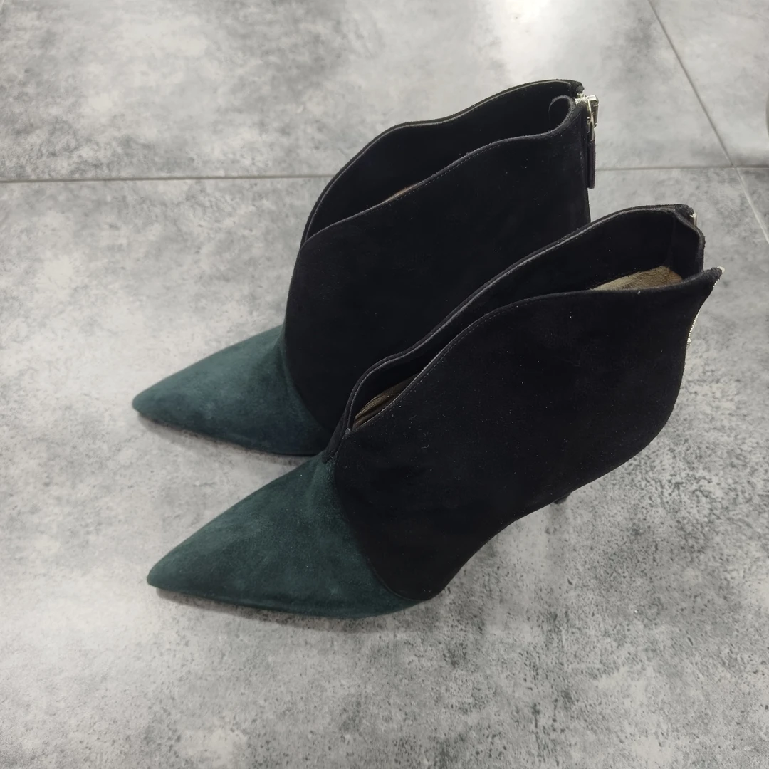 99新 Prada/普拉达 Prada  拼色尖头高跟鞋