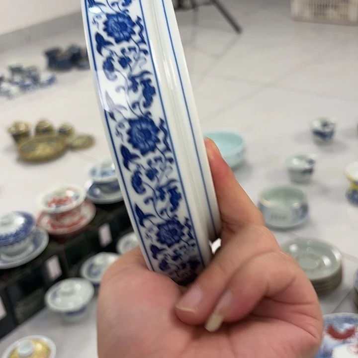 瓷片青花缠枝莲大胡乘景德镇