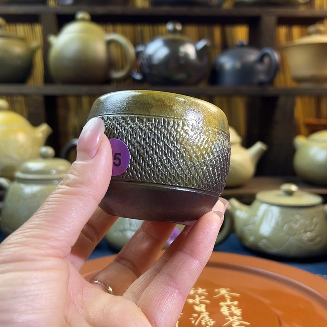壶建水紫陶柴烧主人杯全手工100cc
