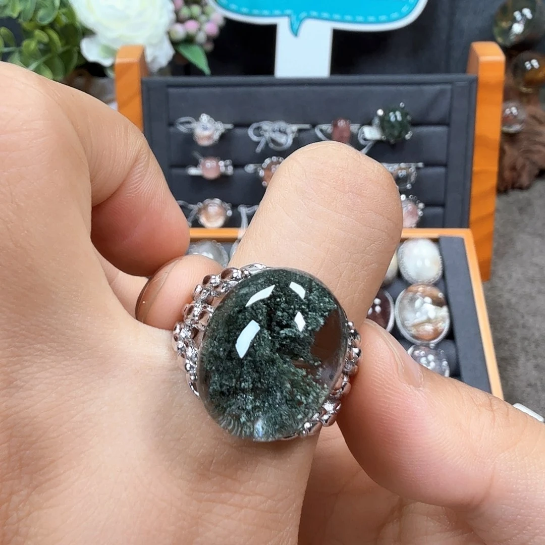 水晶戒指银S925镶嵌