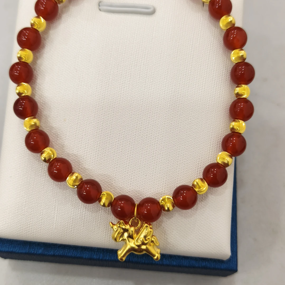 【莹莹专享】足金999 飞马红珠 2.3 GP 纳金添福