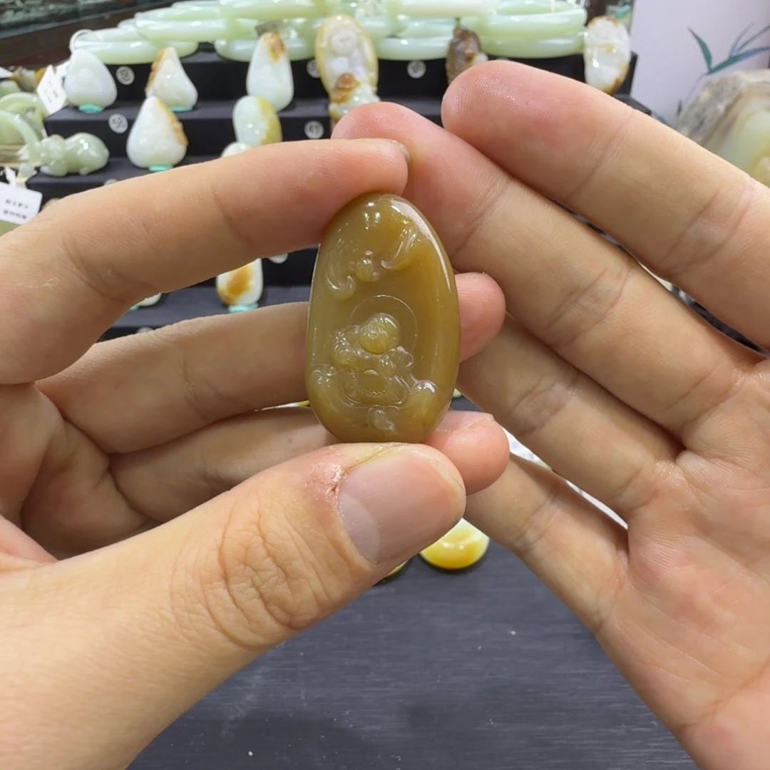 和田玉未镶嵌吊坠(赠链)新疆和田玉佛公