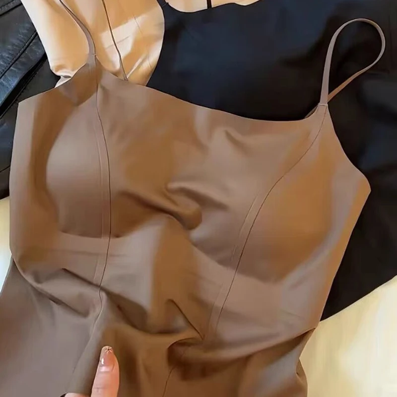 小吊带背心女夏外穿2025新款内搭美背带胸垫打底抹胸鱼骨胸衣上衣