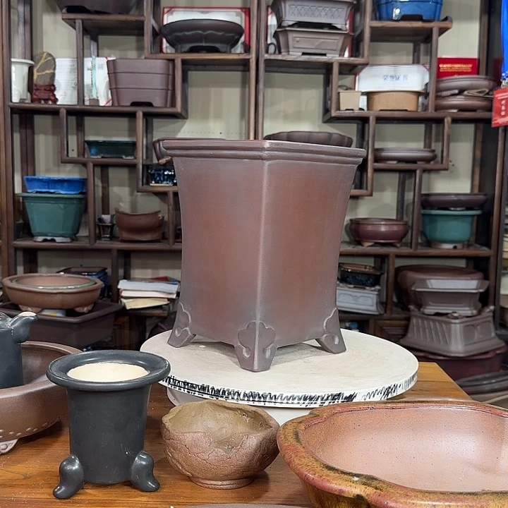 景***园花盆紫砂加奎紫砂花盆