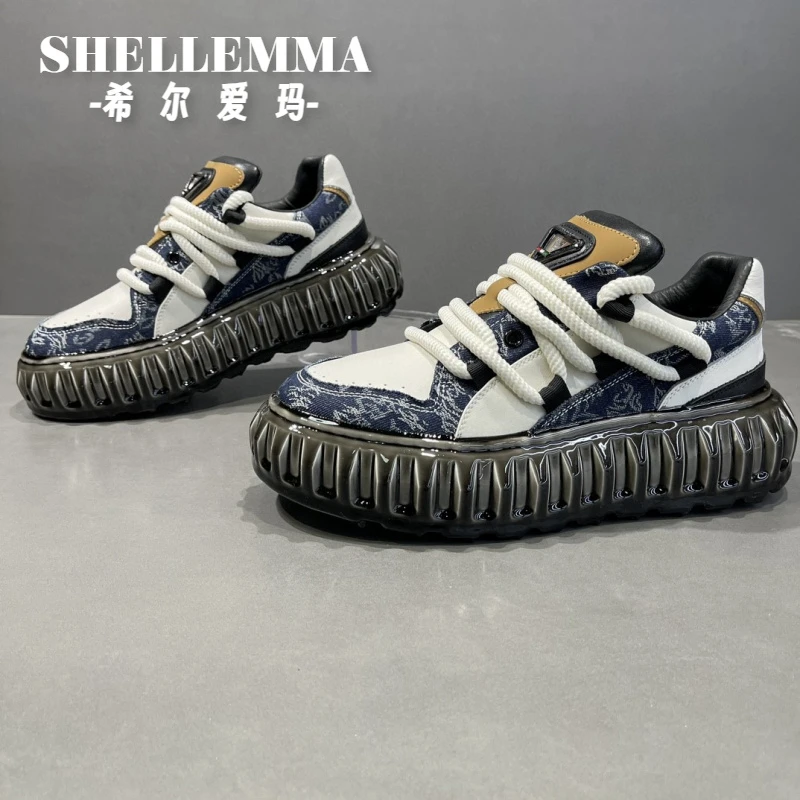 希尔爱玛轻奢男鞋高端男士休闲鞋百搭拼色欧洲站鞋子男鞋鞋子男款