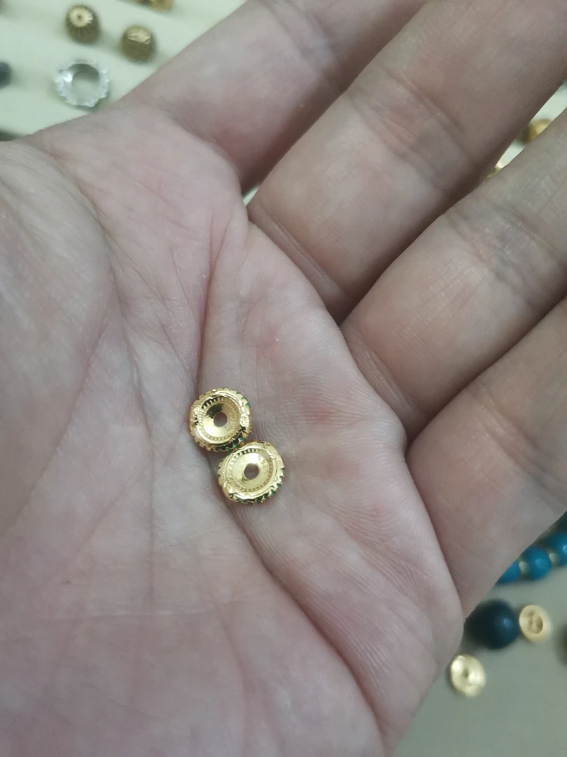 925银银制品 新版8mm隔片绿色一对