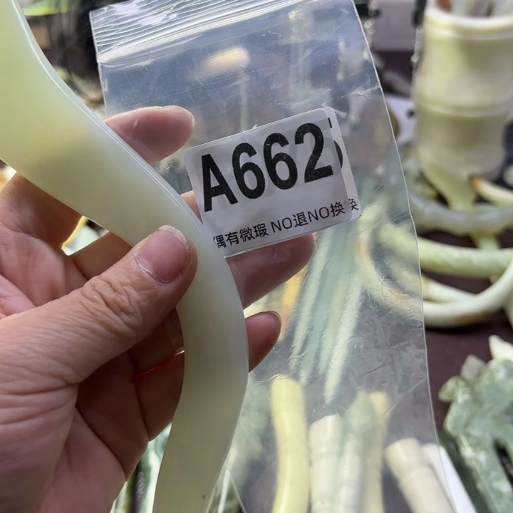 蛇纹石玉发饰合金点****6