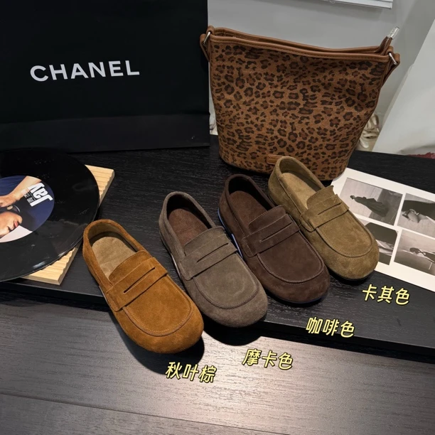 真皮新款手工小皮鞋棕色复古单鞋英伦乐福鞋女鞋