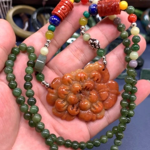 【闪购商品】颈饰未镶嵌翡翠姑****子