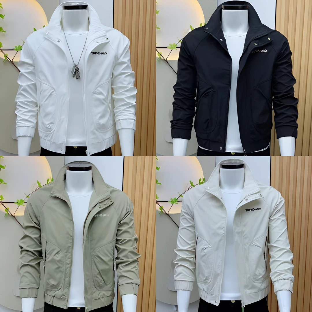 潮牌痞帅外套男2025新款春秋季百搭修身夹克时尚