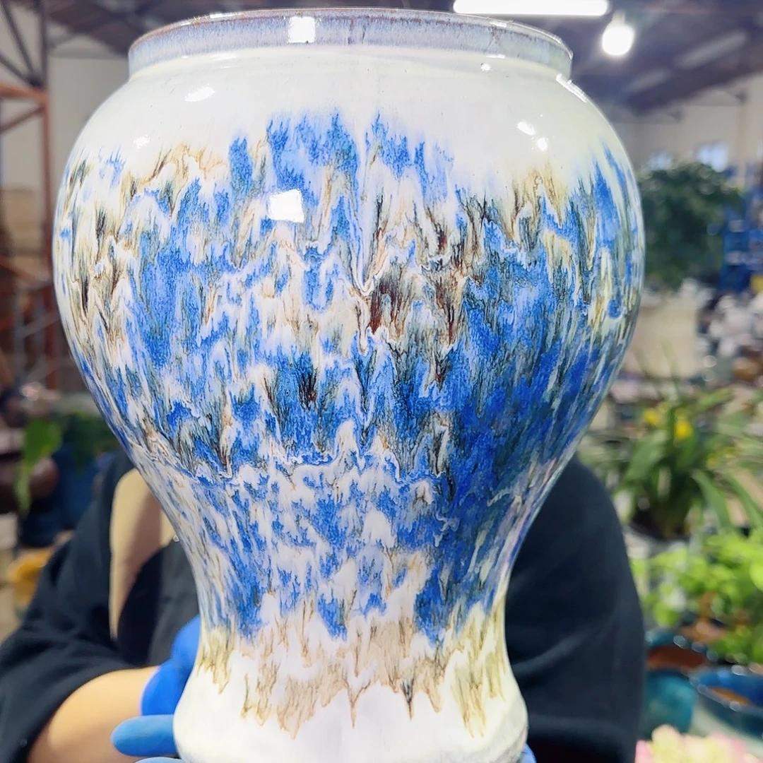 紫砂花盆高26口15