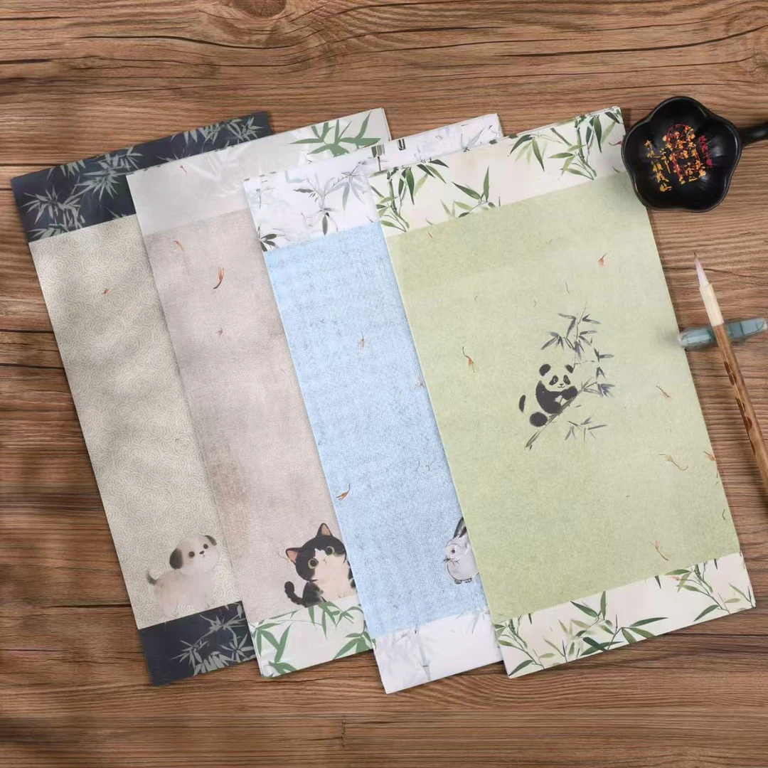 【直播间专享】蜡染楮皮复古国风手札17×34cm4包组合装