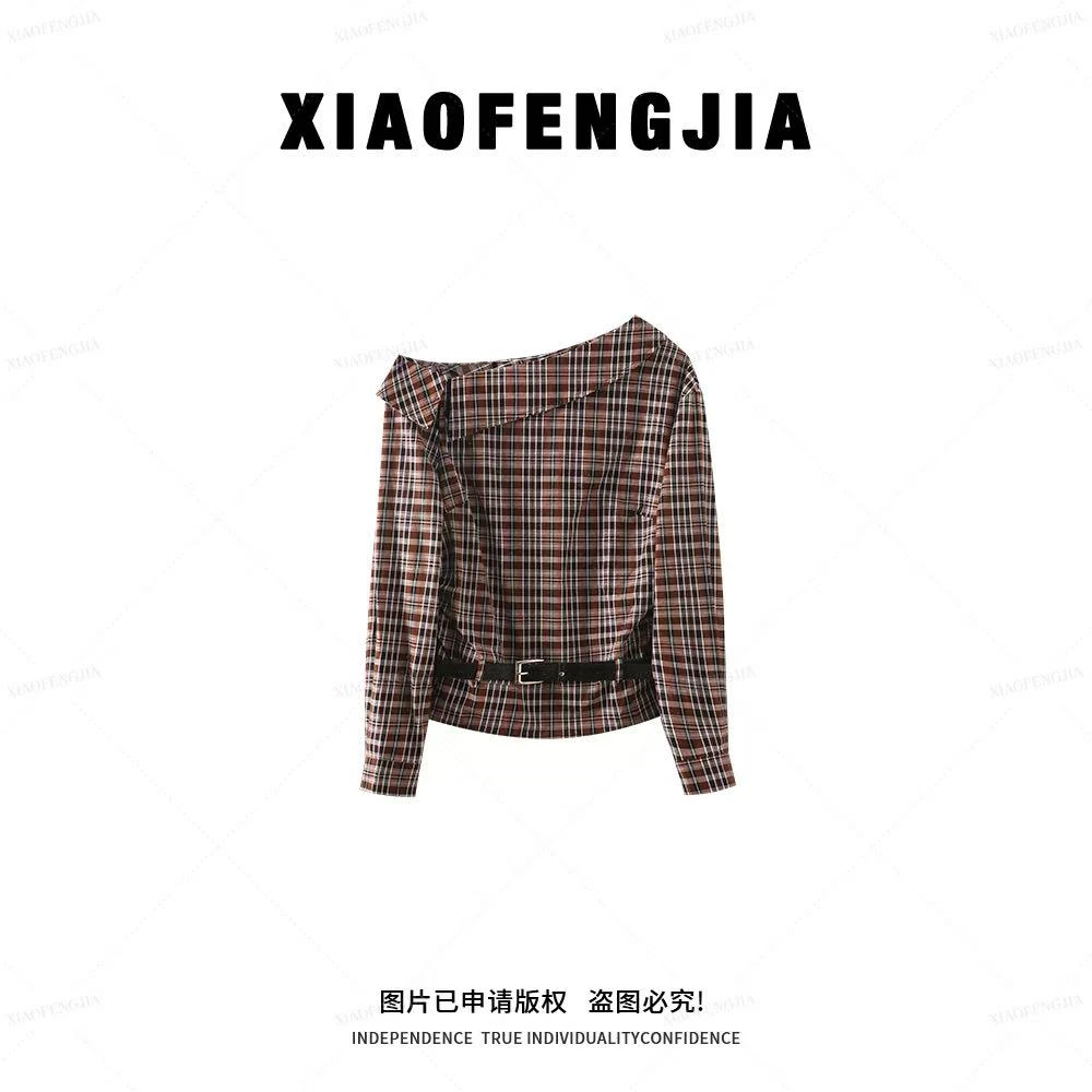 【岛屿星空】2025秋季新款【四季青小封家轻奢】气质收腰衬衫女7598