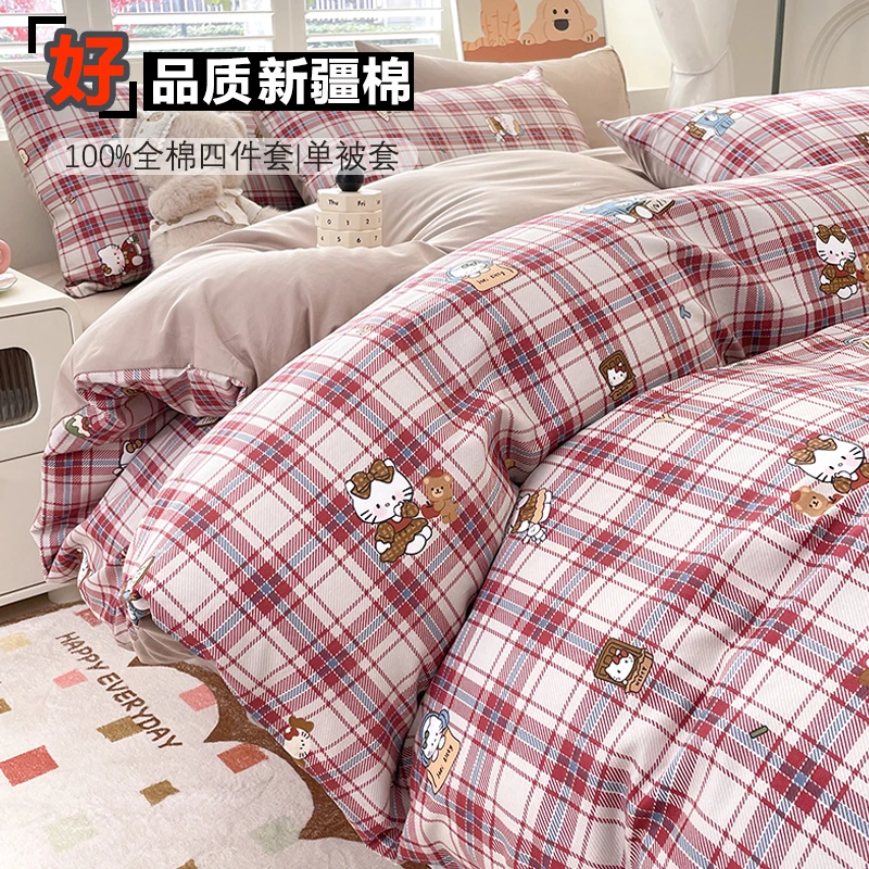 纯棉四件套 2025热款全棉学生床三件套床单印花小清新碎花ins风