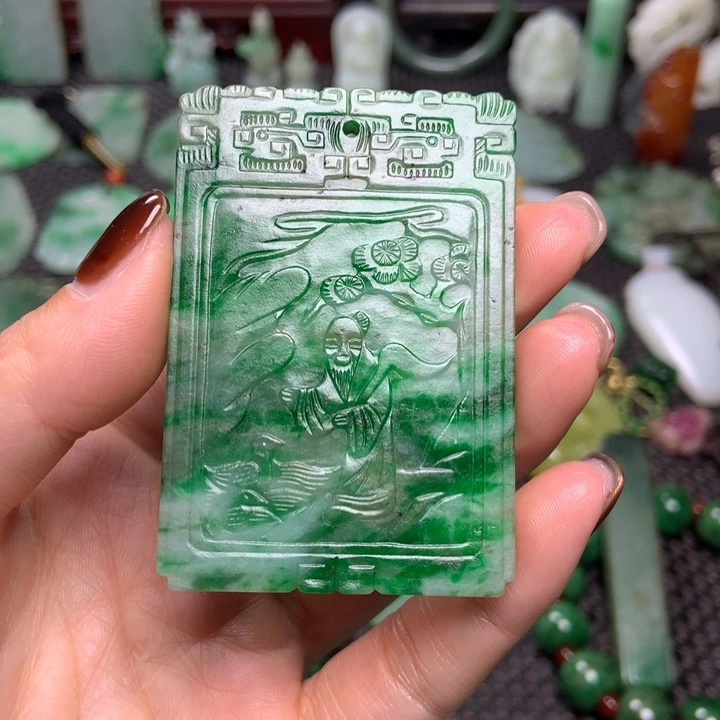 悟***缘翡翠未镶嵌挂件清