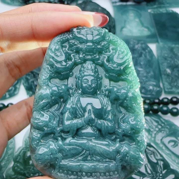 翡翠未镶嵌颈饰多样性发货天然A货翡翠