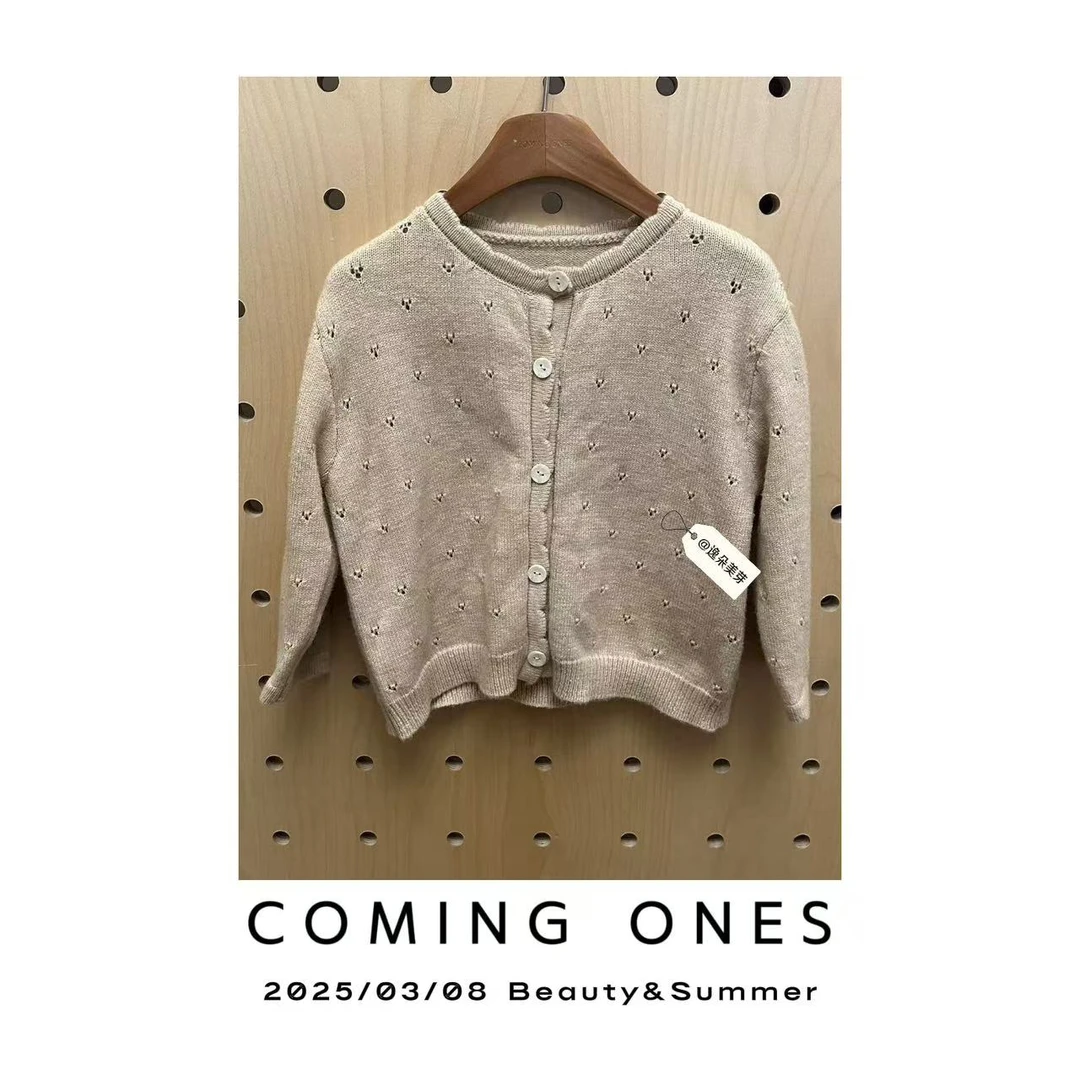 逸朵美芽COMING ONES 春款女童 2505燕麦开衫