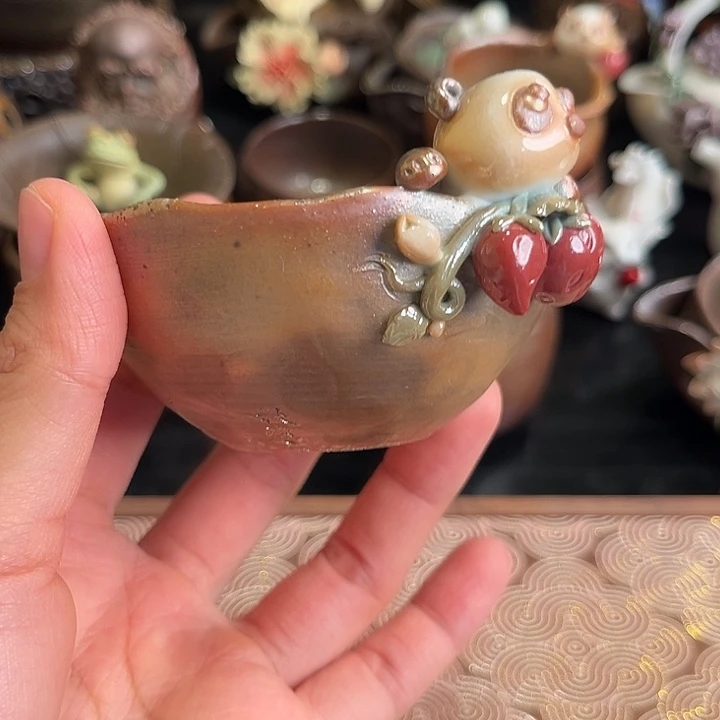 千玺造物黄秋阳柴烧茶杯