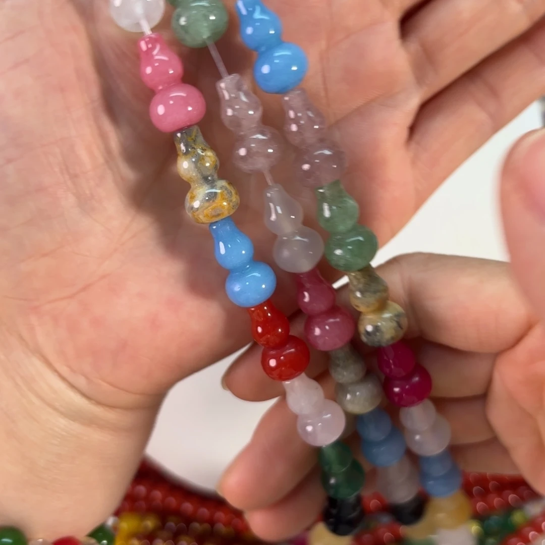 玛瑙/玉髓合金珠宝半成品卡10多宝葫芦一条