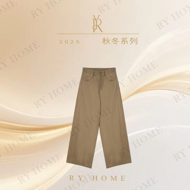 【容雨RYHOME】秋冬休闲高腰直筒阔腿裤253K2867