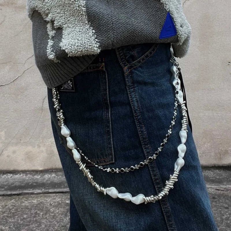 新款金属腰链男女y2k复古朋克流苏美式新款嘻哈配饰辣妹裤链