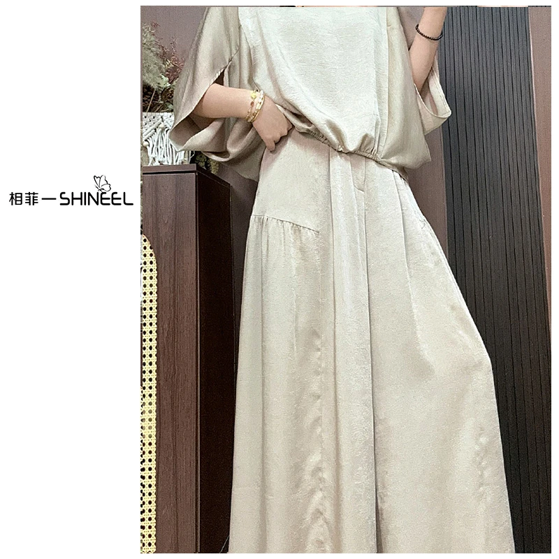 相菲原创一【裤子】夏季宽松时尚气质显瘦中国风设计感休闲提花阔腿