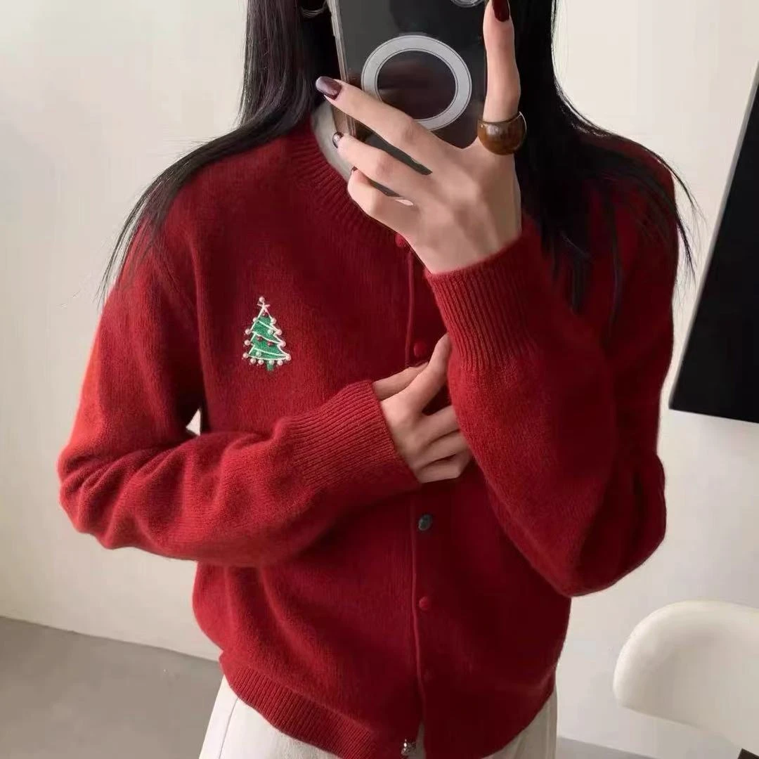 圣诞圆领秋冬针织衫1128