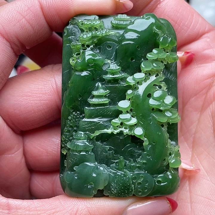 和田玉颈饰未镶嵌平***生