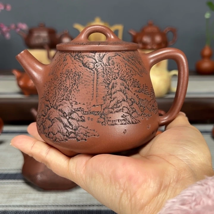 紫砂茶壶金*高石瓢底槽清