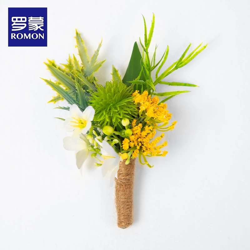 Romon/罗蒙罗蒙森系胸花儿童西装礼服春天婚礼花童礼服配饰仿真花
