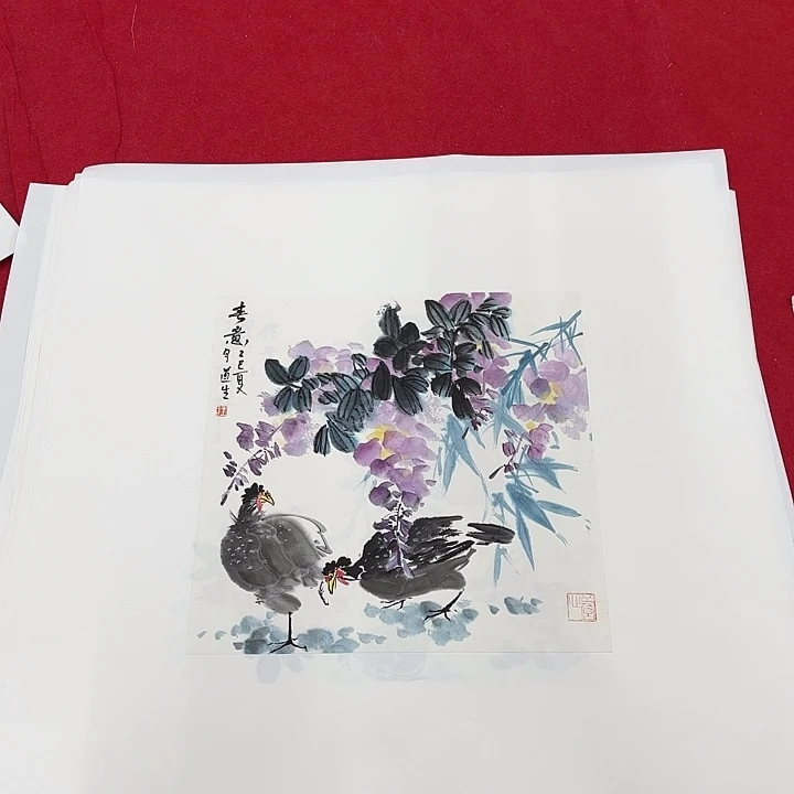 国画花鸟等图案为