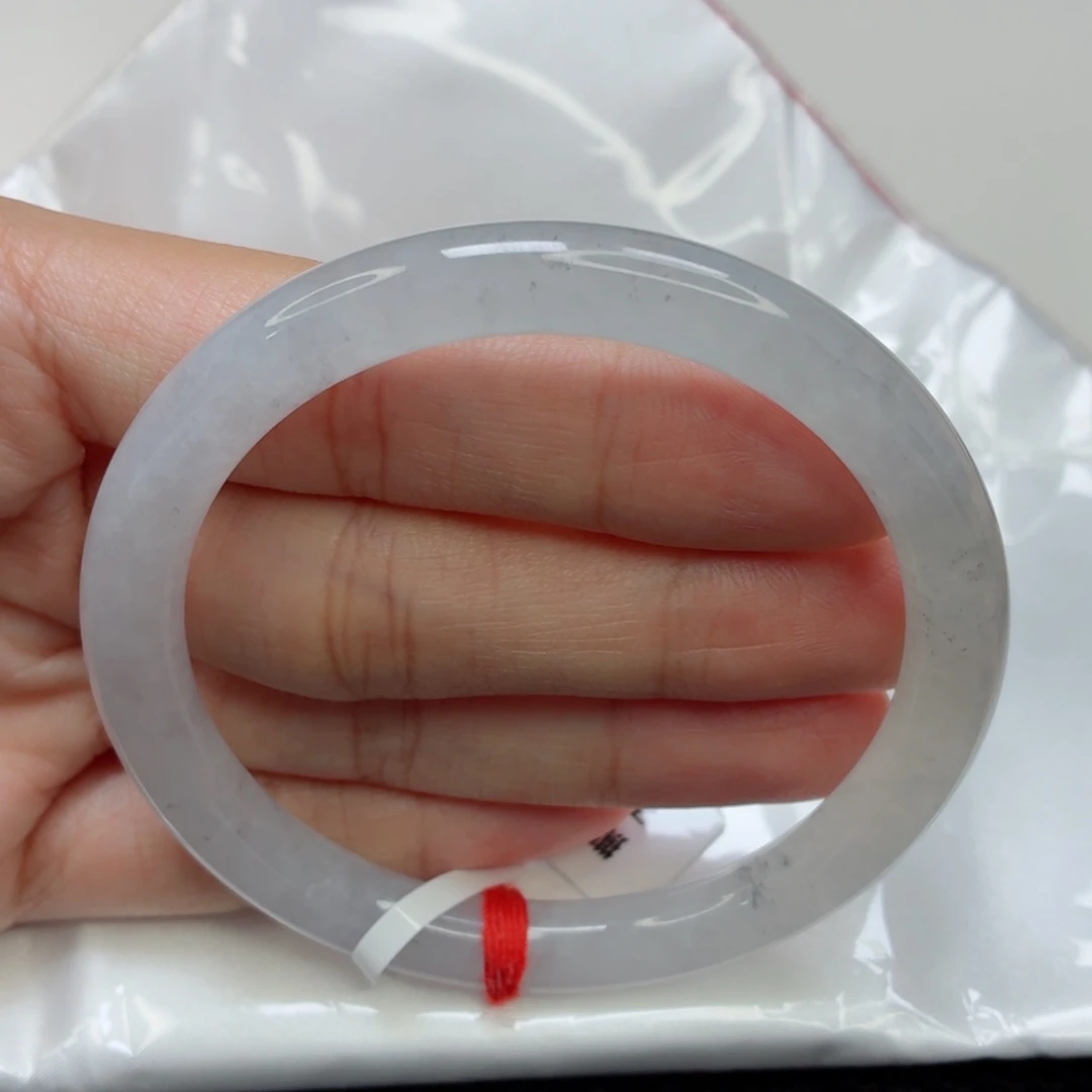 翡翠未镶嵌手镯老坑57圈冰底起光水墨画008