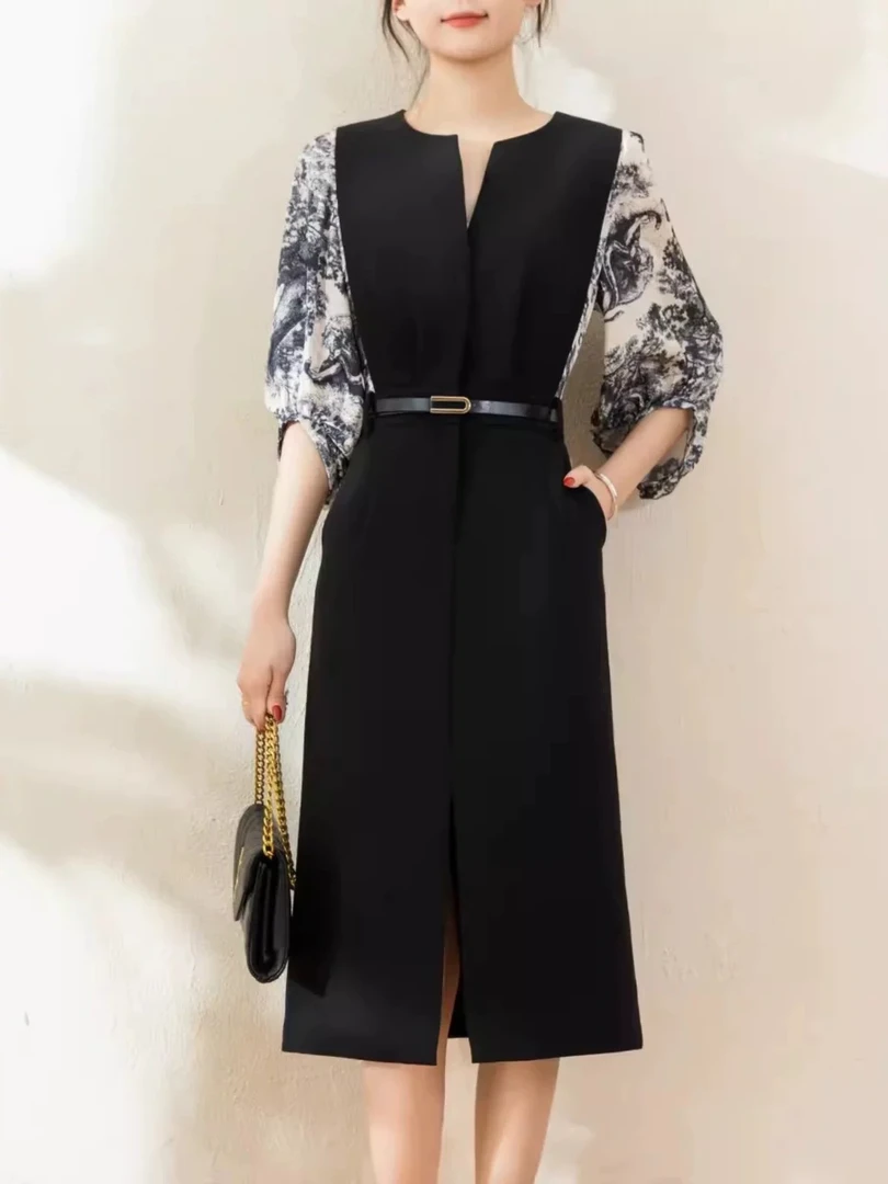 D30243南油爆款印花连衣裙