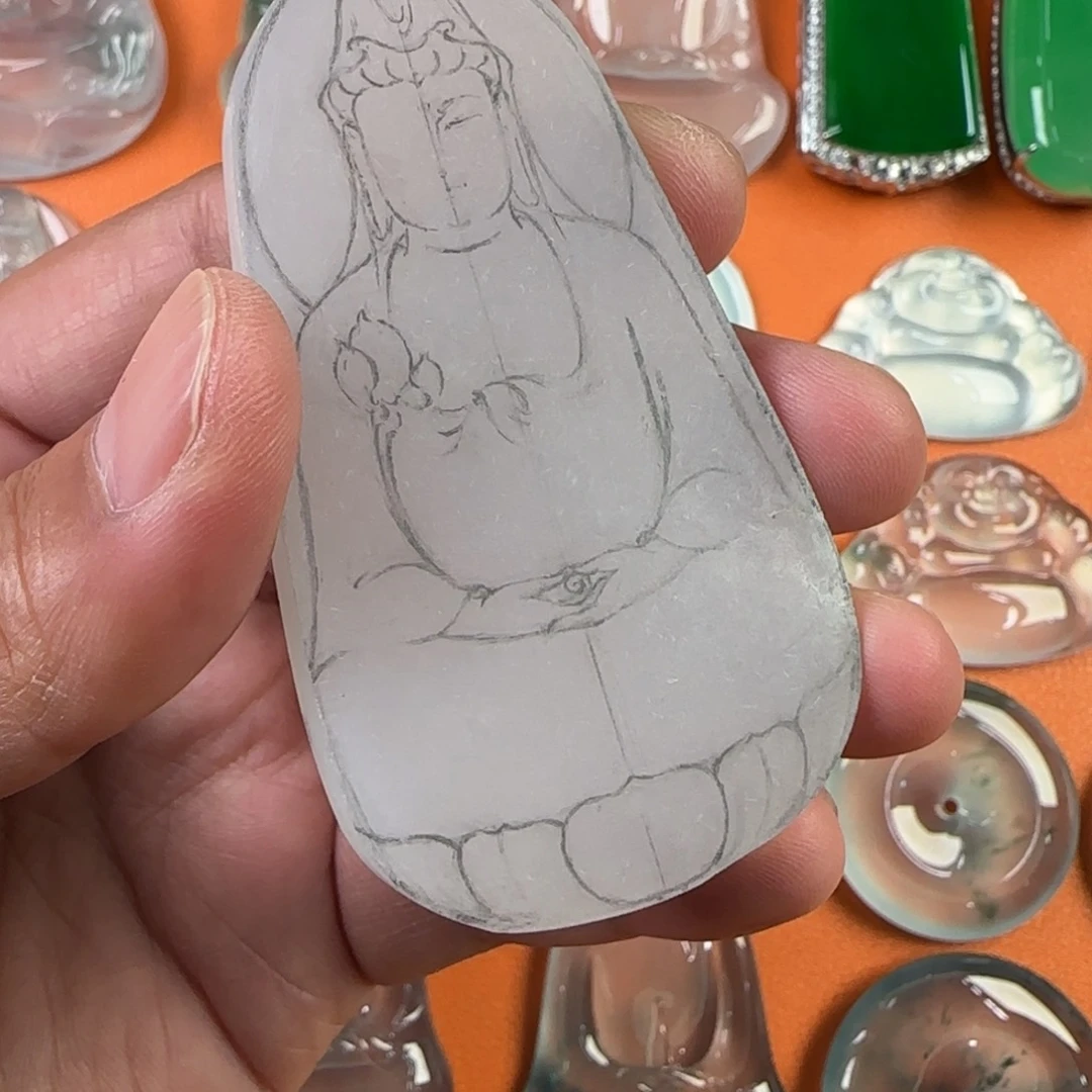 定制翡翠未镶嵌微**生天然