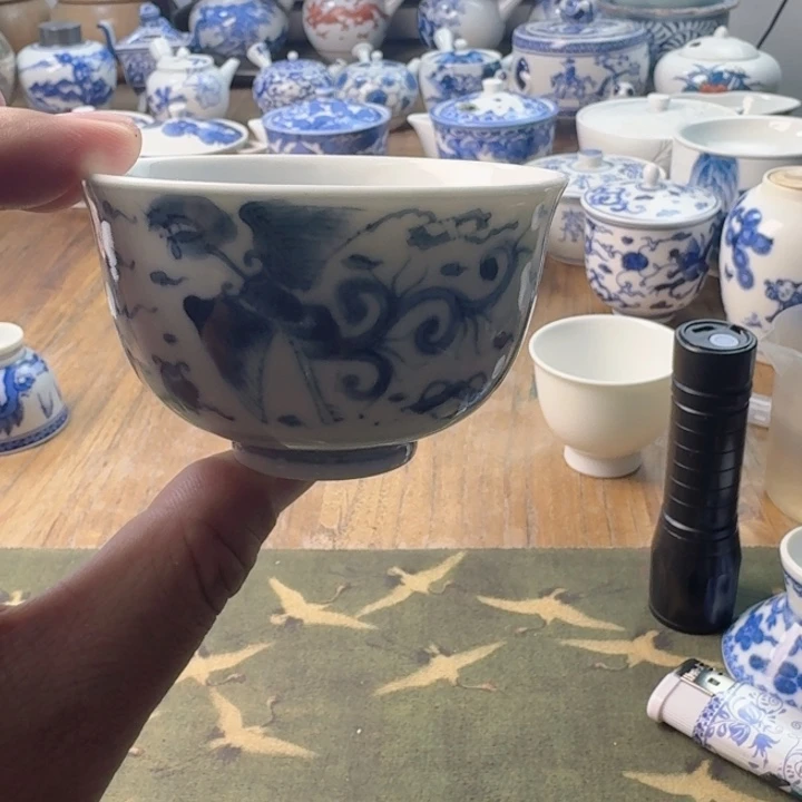 青花瓷器杯子瓷器