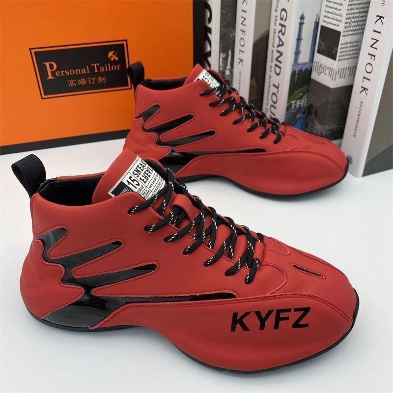 2024秋季休闲运动鞋新款男休闲轻便百搭时尚皮蓬阿甘系带学生男鞋