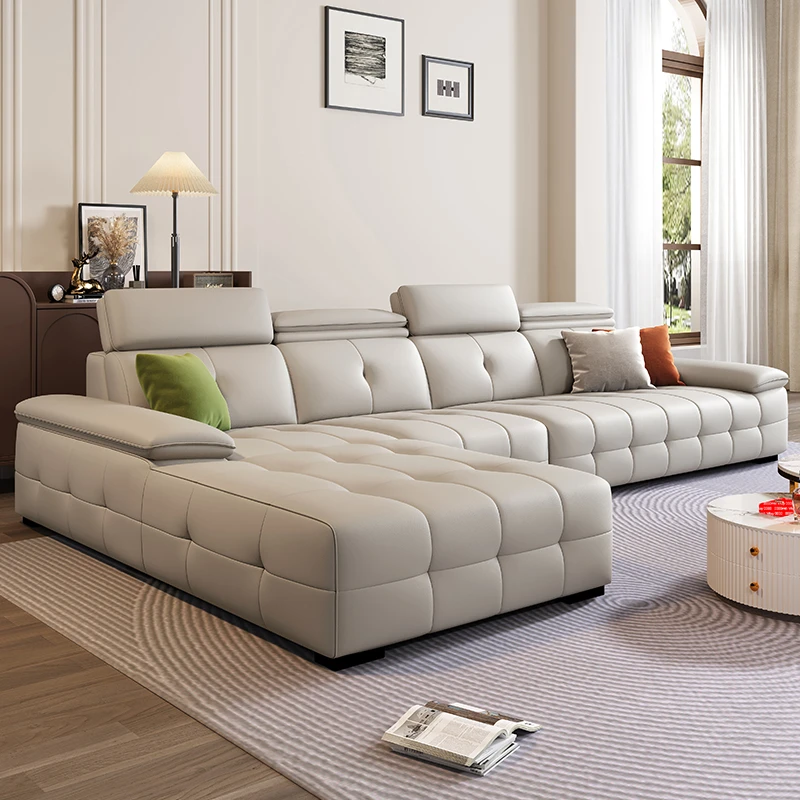 唯美思家2025新款劳伦斯真皮沙发意式极简家用客厅奈迪芬四人沙发